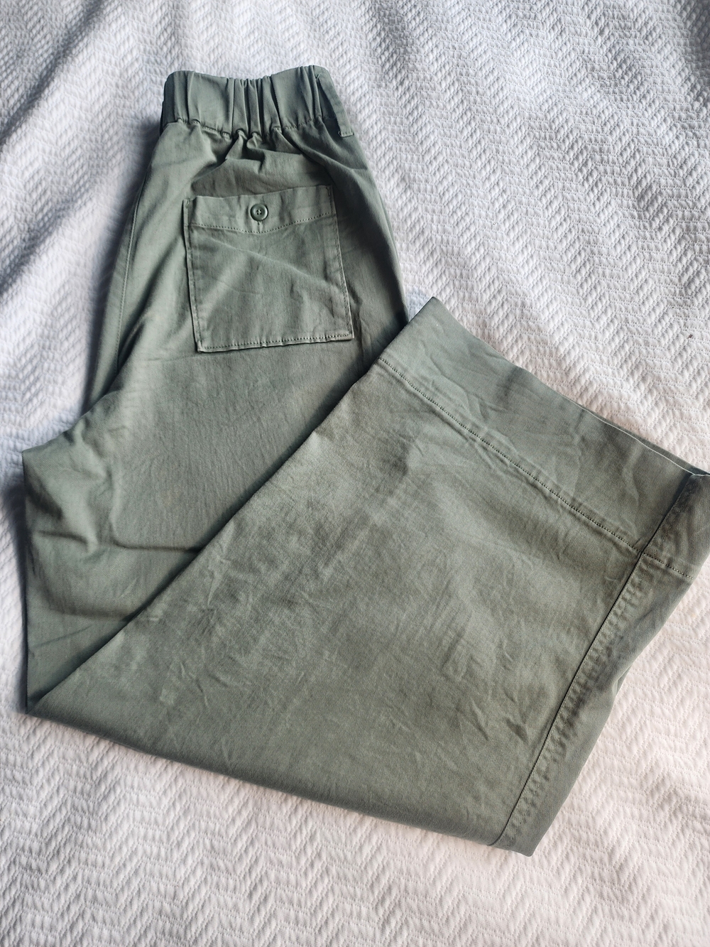 J. Crew Olive Green Chino Pants with Elastic Waist